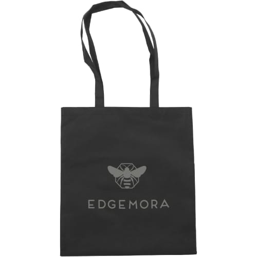 Promotional Non-Woven Shopping Bag in Black printed with your logo from Total Merchandise