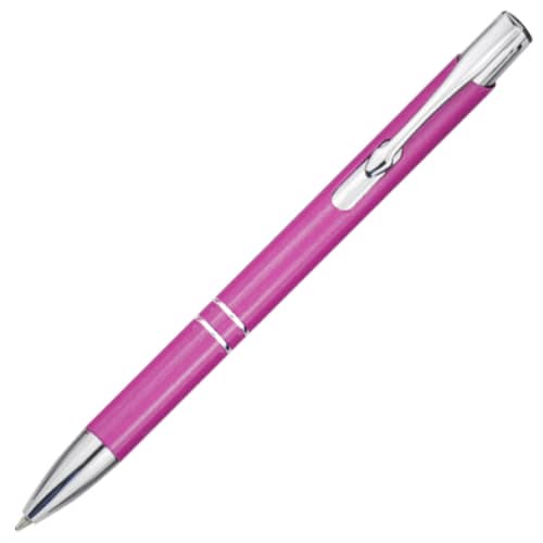 Custom Branded Moneta Recycled Aluminium Ballpens in Magenta from Total Merchandise