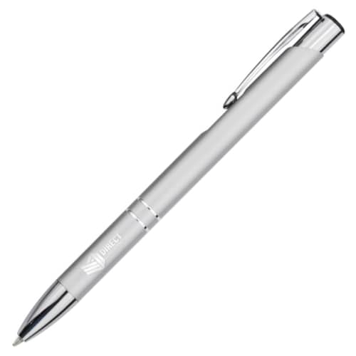 Promotional Moneta Recycled Aluminium Pens in Silver from Total Merchandise