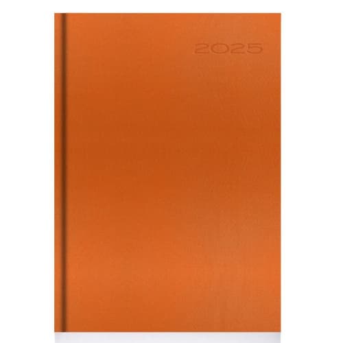 Logo branded Oceano Recycled A5 Daily Diaries with a design from Total Merchandise - Orange