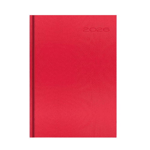 Promotional Oceano Recycled A5 Daily Diaries with a design from Total Merchandise - Red