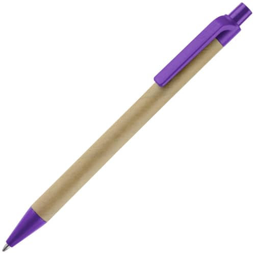 Branded Hale Card pen with a logo design from Total Merchandise - Purple