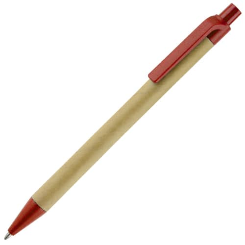 Logo printed Hale Card Pen with a promotional design from Total Merchandise - Red