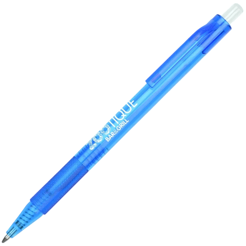 Custom branded Aser Recycled Ballpen with a printed design from Total Merchandise - Blue