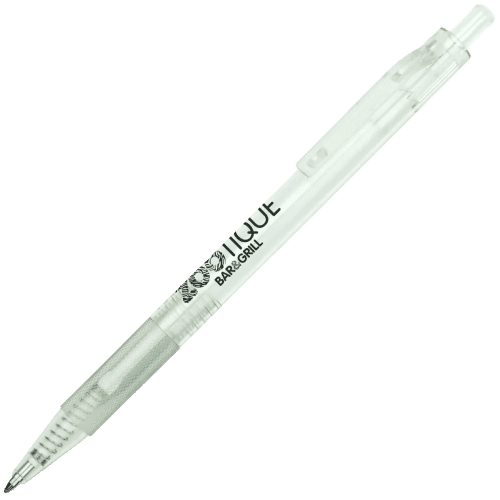 Promotional Aser Recycled Ballpen with a printed design from Total Merchandise - Clear