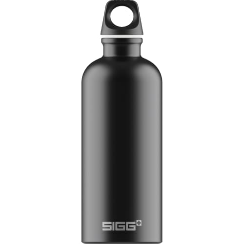 Branded SIGG 0.6L Traveller Bottle in Black with a design from Total Merchandise