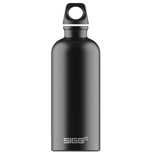 Branded SIGG 0.6L Traveller Bottle in Black with a design from Total Merchandise