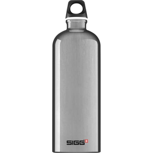 Custom branded SIGG 1L Traveller Bottles with a design from Total Merchandise - Aluminium