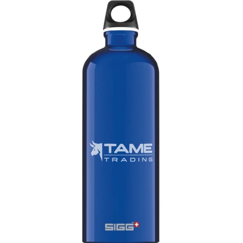 Branded SIGG 1L Traveller Bottles with a design from Total Merchandise - Dark Blue