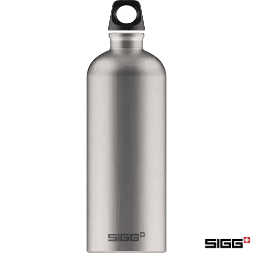 Custom Branded SIGG 1L Traveller Bottles in Aluminium with a design from Total Merchandise