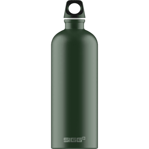 Branded SIGG 1L Traveller Bottles in Leaf Green with a design from Total Merchandise