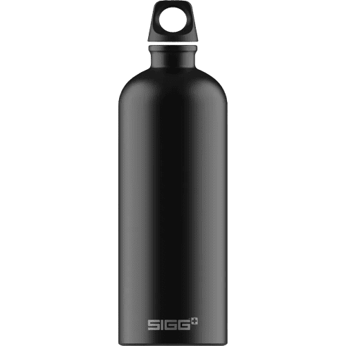 Logo Branded SIGG 1L Traveller Bottles in Touch Black with a design from Total Merchandise