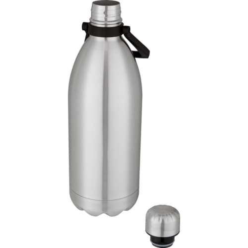 Promotional Cove 1.5L Insulated Metal Bottles with a design from Total Merchandise - Silver