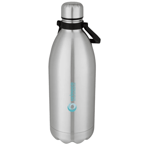 Promotional Cove 1.5L Insulated Metal Bottles with a design from Total Merchandise - Silver