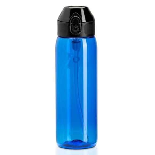 Promotional printed Nero Tritan 600ml Sports Bottle with a design from Total Merchandise - Blue