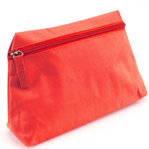 Custom printed Britney Beauty Bag in Red printed with your logo from Total Merchandise