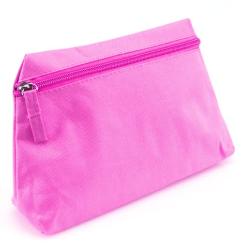 Logo branded Britney Beauty Bag in Pink printed with your logo from Total Merchandise