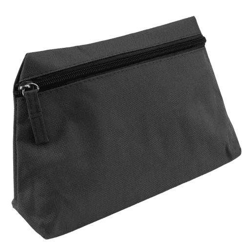 Custom branded Britney Beauty Bag in Black printed with your logo from Total Merchandise