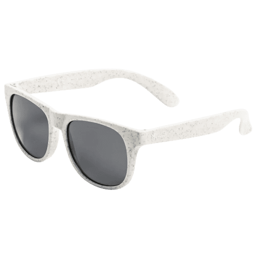 Logo printed Wheatstraw & PP Sunglasses in Natural printed with your logo from Total Merchandise