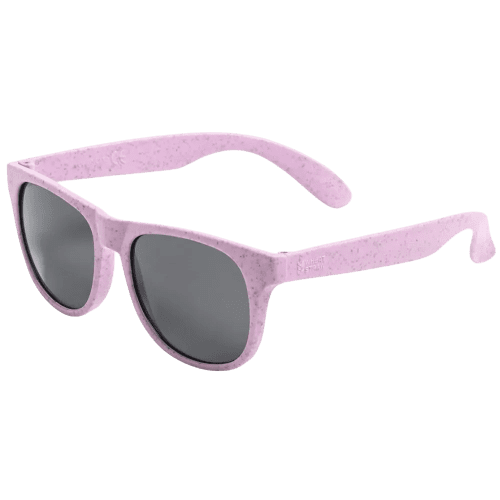 Custom Branded Wheatstraw & PP Sunglasses in Pink printed with your logo from Total Merchandise