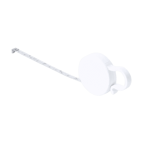 Promotional 1M Bamboo and Plastic Tape Measure Keyring with a printed design from Total Merchandise