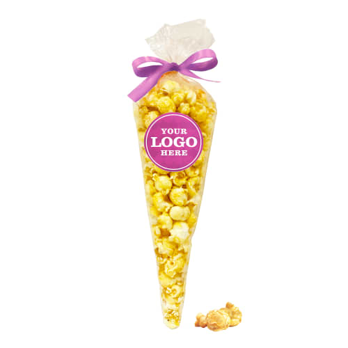 Gourmet Popcorn Cones in Clear/Pastel Purple