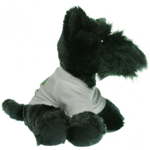 Promotional printed 15cm Scottie Dog with T-Shirt with a full colour design from Total Merchandise