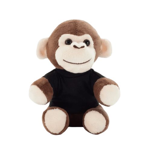 14cm Monkey with T-Shirt in Brown/Black