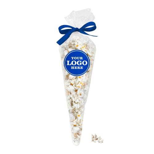 Everyday Popcorn Cones in Clear/Navy Blue