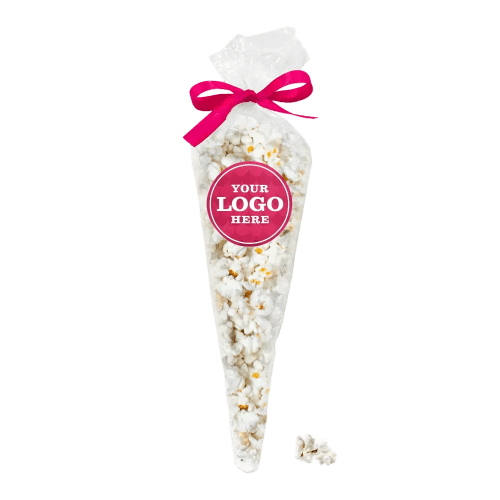 Everyday Popcorn Cones in Clear/Hot Pink