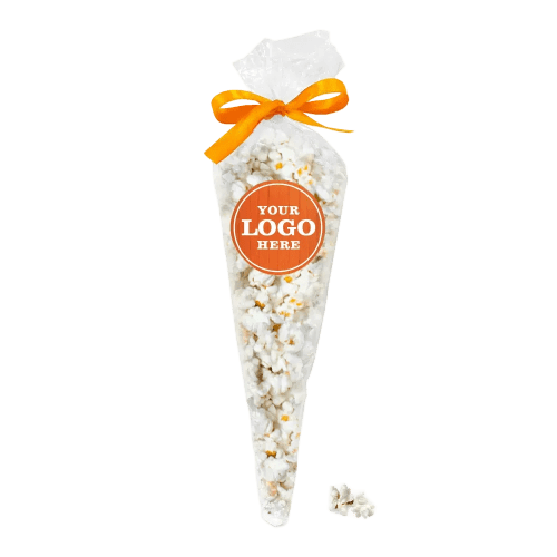 Everyday Popcorn Cones in Clear/Orange