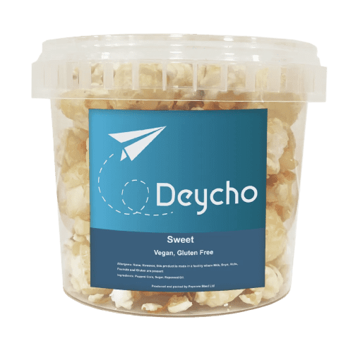 Personalisable Small Everyday Popcorn Buckets printed with your company logo in a full-colour design