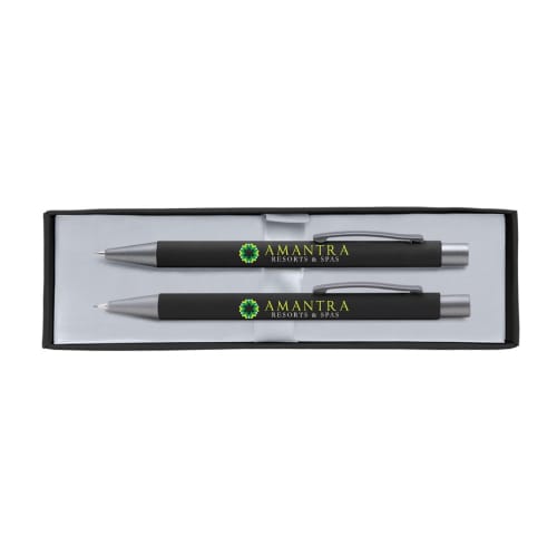 Custom branded Bowie Pen and Pencil Gift Set with a design from Total Merchandise