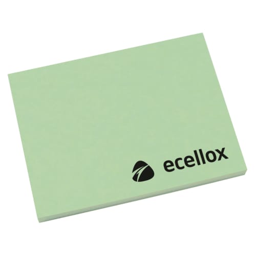 Custom branded A7 Pastel Sticky Notes with a printed design from Total Merchandise - Pastel Green