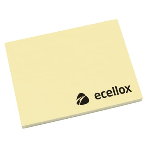 Branded A7 pastel Sticky Note with a printed design from Total Merchandise - Pastel Yellow