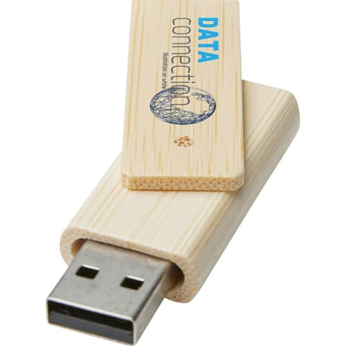 8GB Twist Bamboo USB Memory Stick in Bamboo