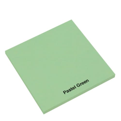 Branded 3'' x 3'' Pastel Sticky Notes with a printed design from Total Merchandise - Pastel Green