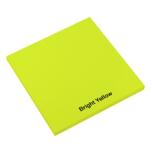 Branded 3'' x 3'' Bright Sticky Notes with a printed design from Total Merchandise - Bright Yellow