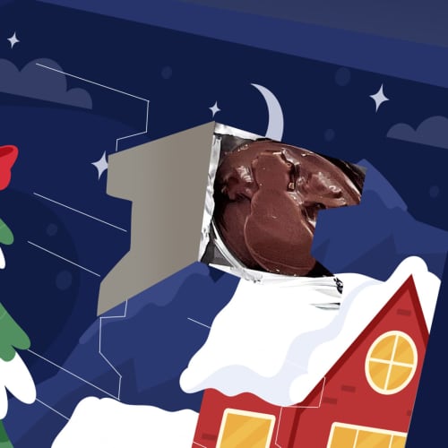 Customisable Advent Calendar in White logo printed with your logo from Total Merchandise