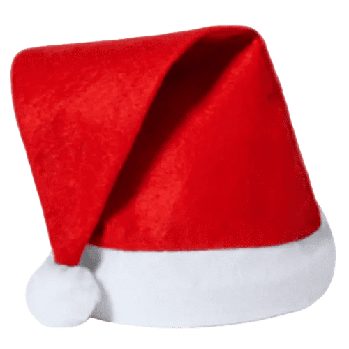 Promotional printed Christmas Santa Hat with a full colour design from Total Merchandise
