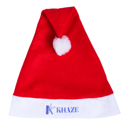 Logo-branded Christmas Santa Hat with a full-colour design from Total Merchandise
