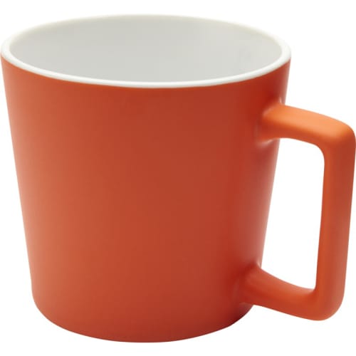 Cali Mug with Matt Finish in Orange/White