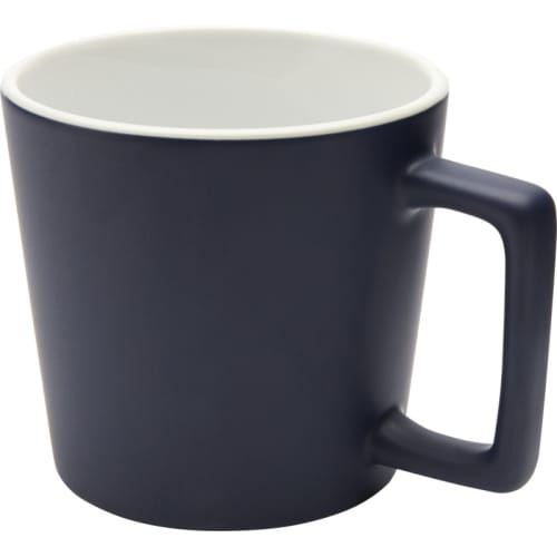 Cali Mug with Matt Finish in Navy Blue/White