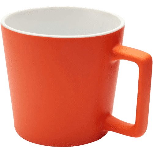 Cali Mug with Matt Finish in Orange/White