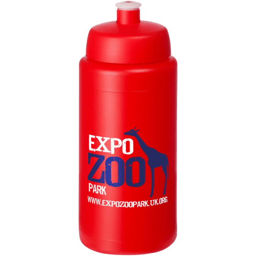 500ml Baseline Plus Grip Bottle With Sports Lid in Red/Red
