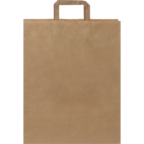 Full-colour printed Large Kraft Paper Bag with Flat Handles from Total Merchandise