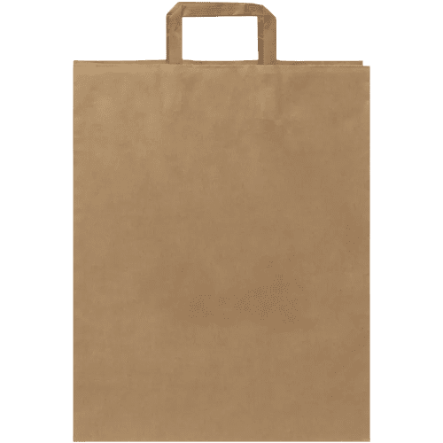 Full-colour printed Large Kraft Paper Bag with Flat Handles from Total Merchandise