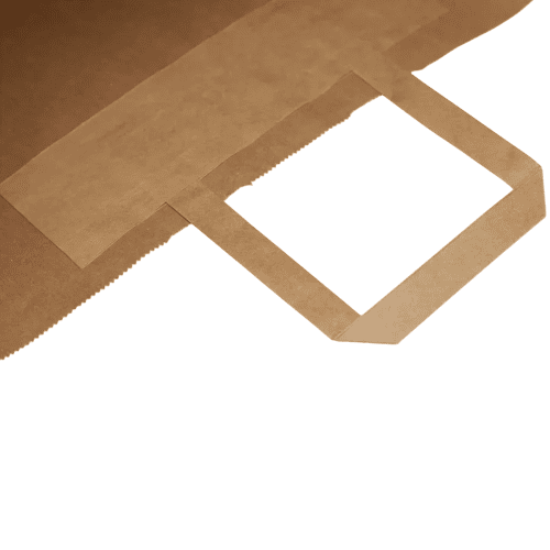Logo-branded Large Kraft Paper Bag with Flat Handles and a printed design from Total Merchandise