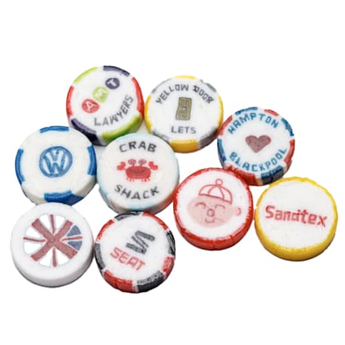 Custom-branded traditional Rock Sweets with a personalised design from Total Merchandise