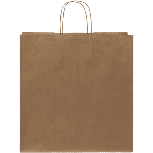 Logo branded Extra Large Kraft Paper Bag with Twisted Handles from Total Merchandise